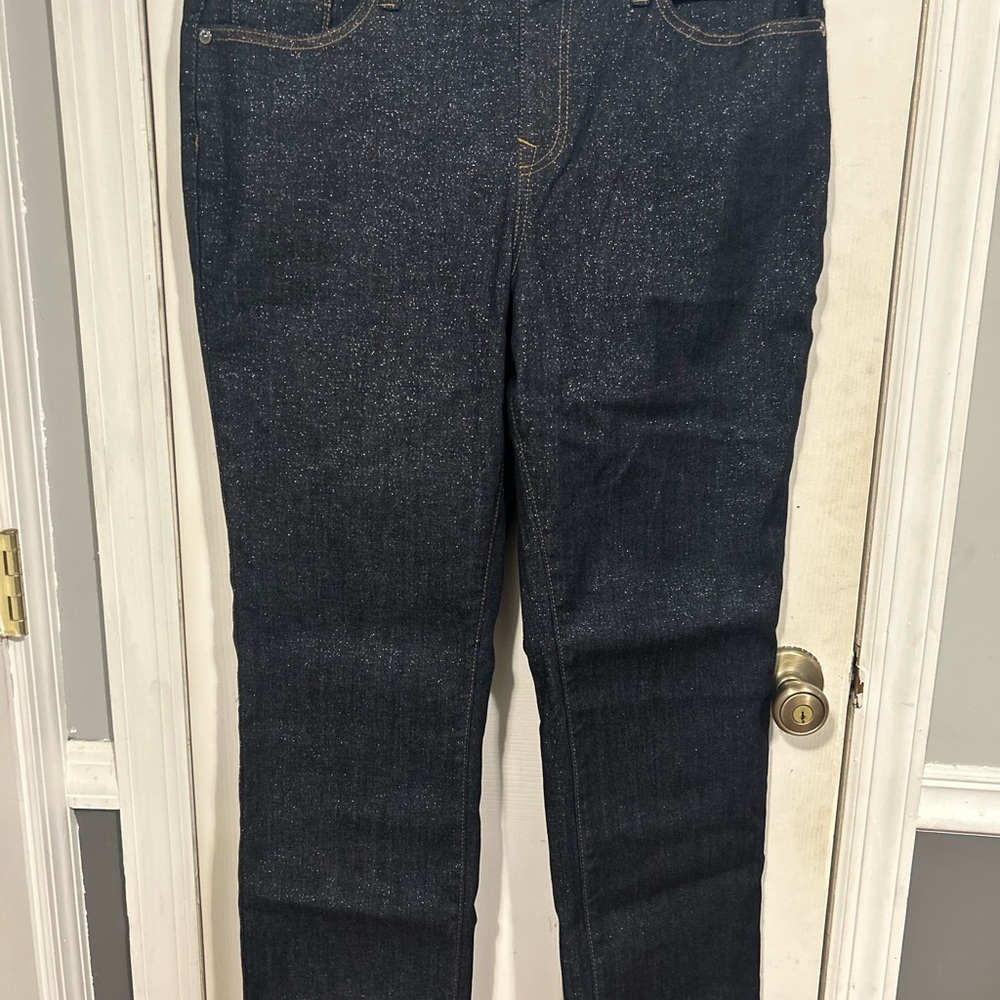 Dark Blue Glitter Women's Jeans